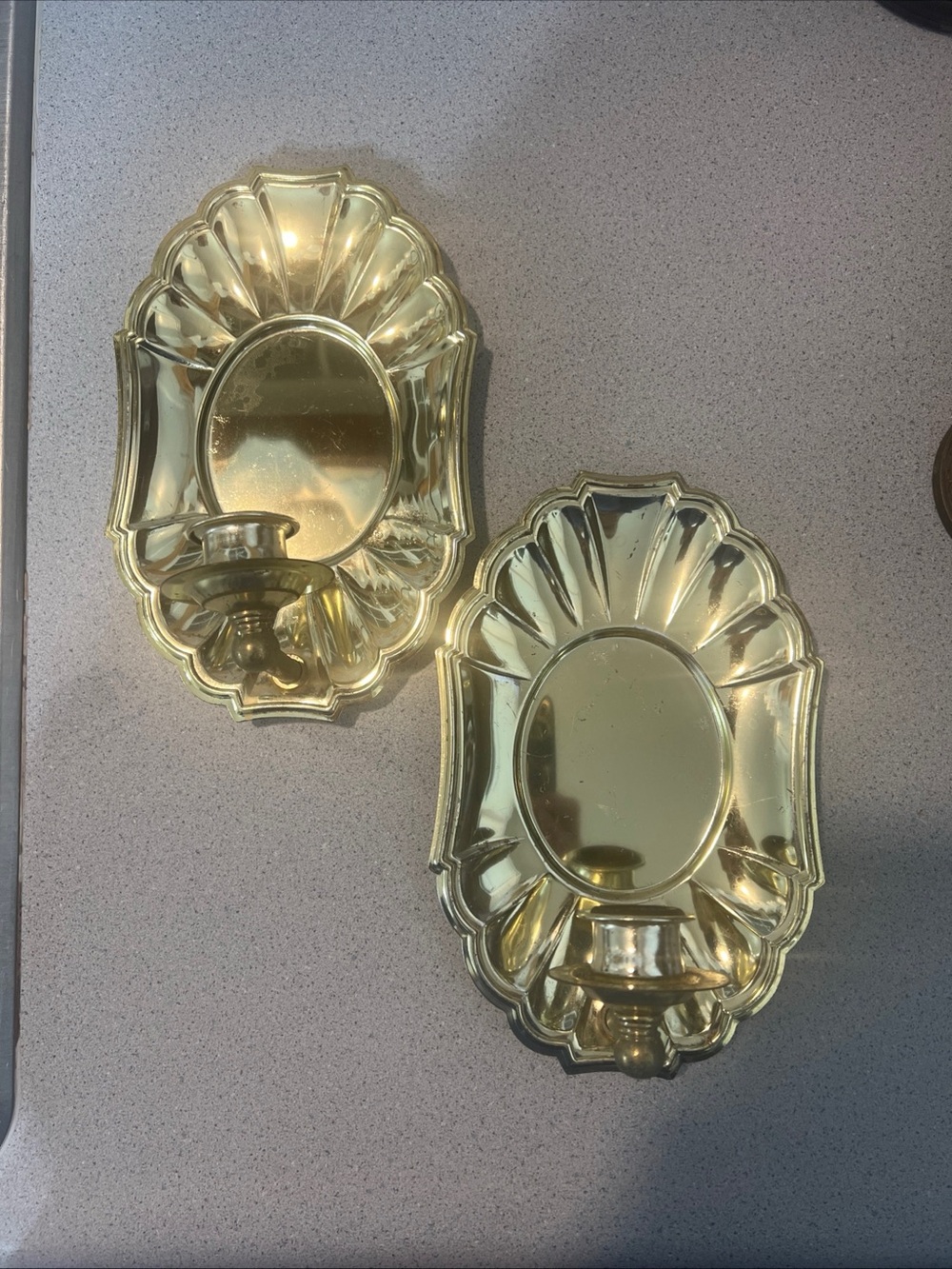 Brass Wall Sconce Candle Holders - Gold Finish Home Interior